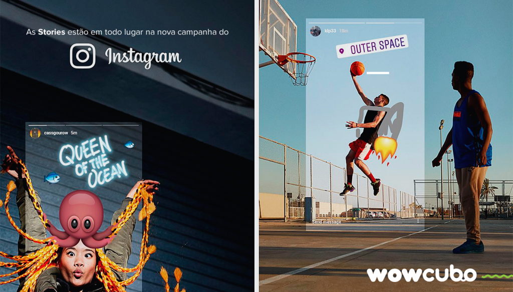 Stories estão em todo lugar na nova campanha do Instagram